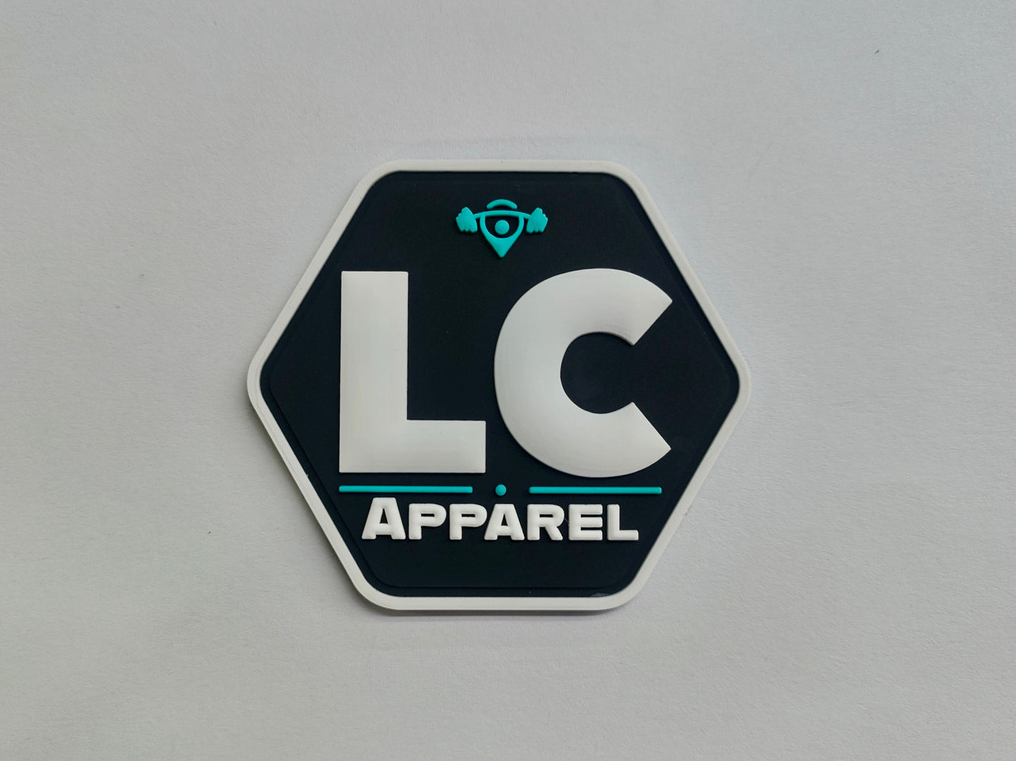 LC Apparel hex logo 3D patch